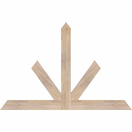 Ekena Millwork Saratoga Smooth Timber Gable Bracket, Douglas Fir, 48"W x 32"H x 1 1/2"D x 3 1/2"F, 16/12 Pitch GBW048X32X0204SAR00SDF